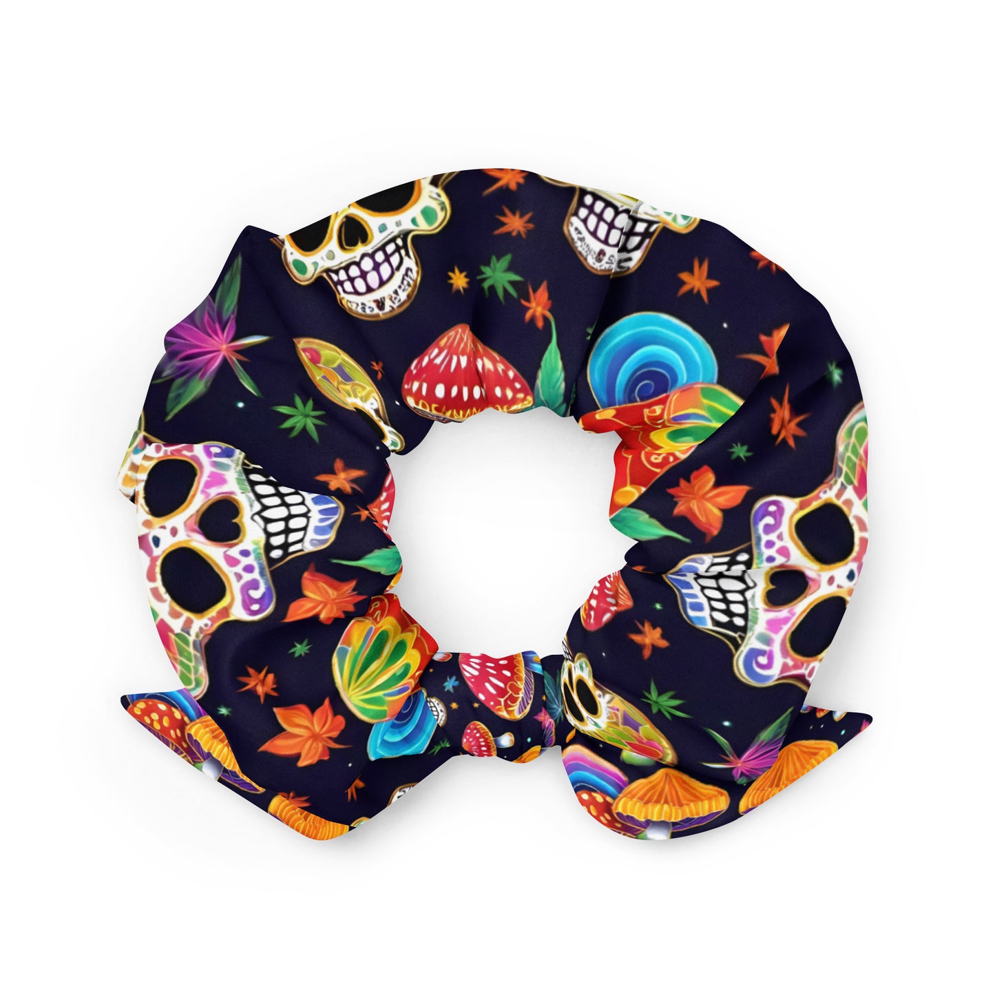 Sugar Skull N Shrooms Scrunchie