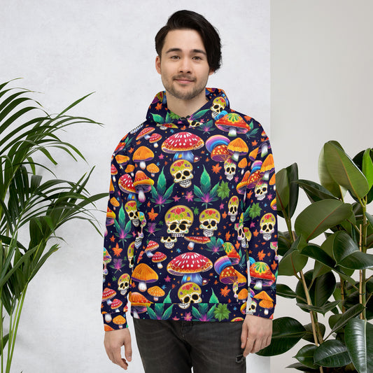 Unisex Hoodie Sugar Skulls N Shrooms