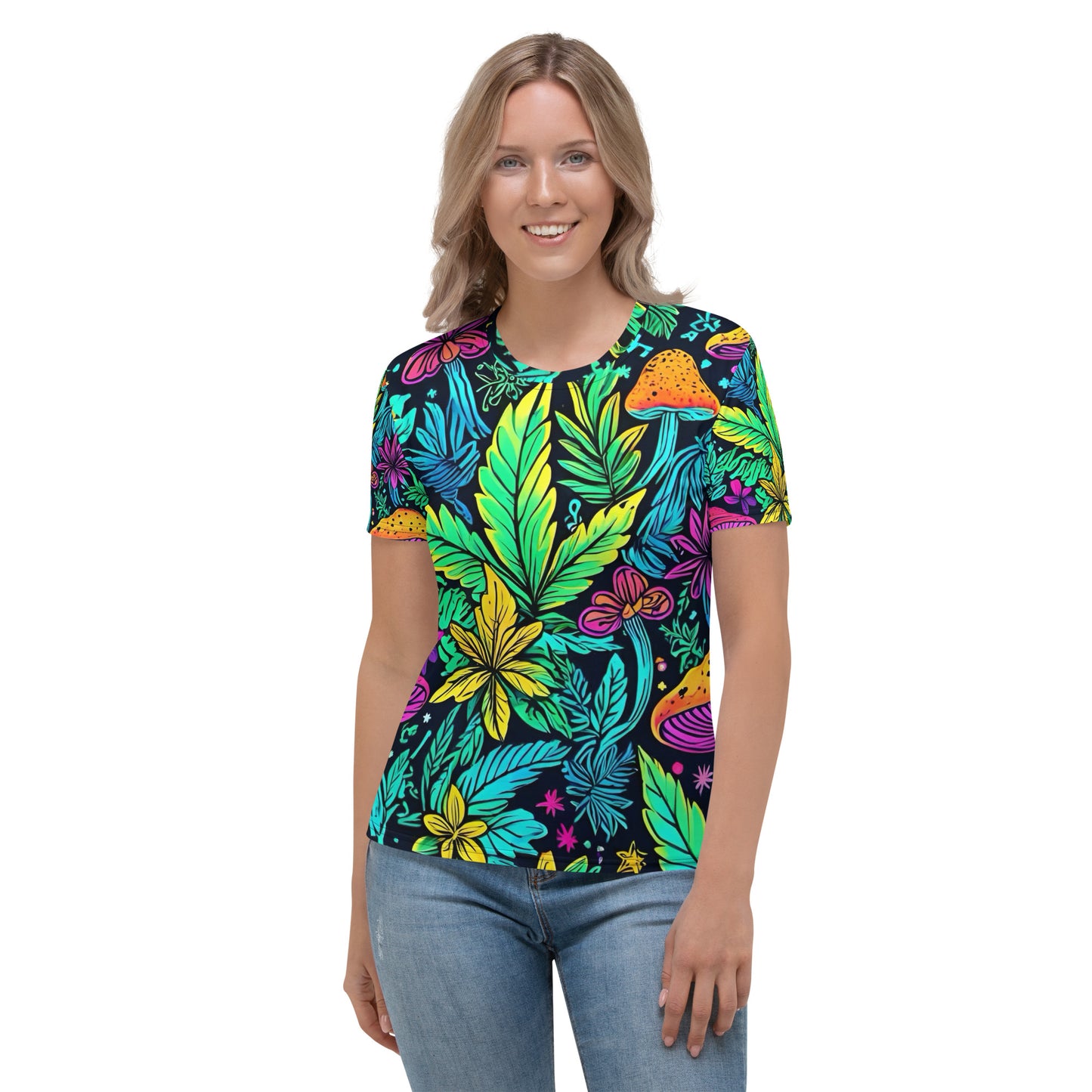 Women's AOP Jane and Shrooms Tee