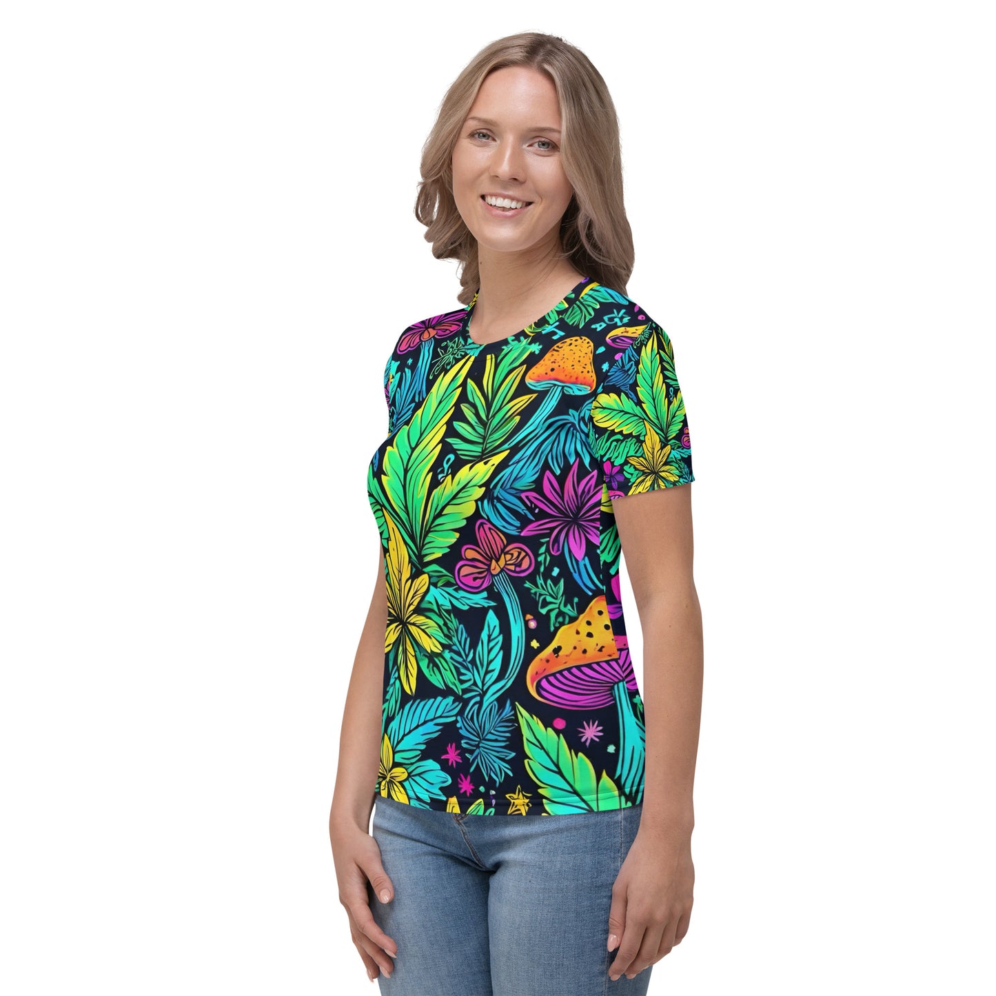 Women's AOP Jane and Shrooms Tee