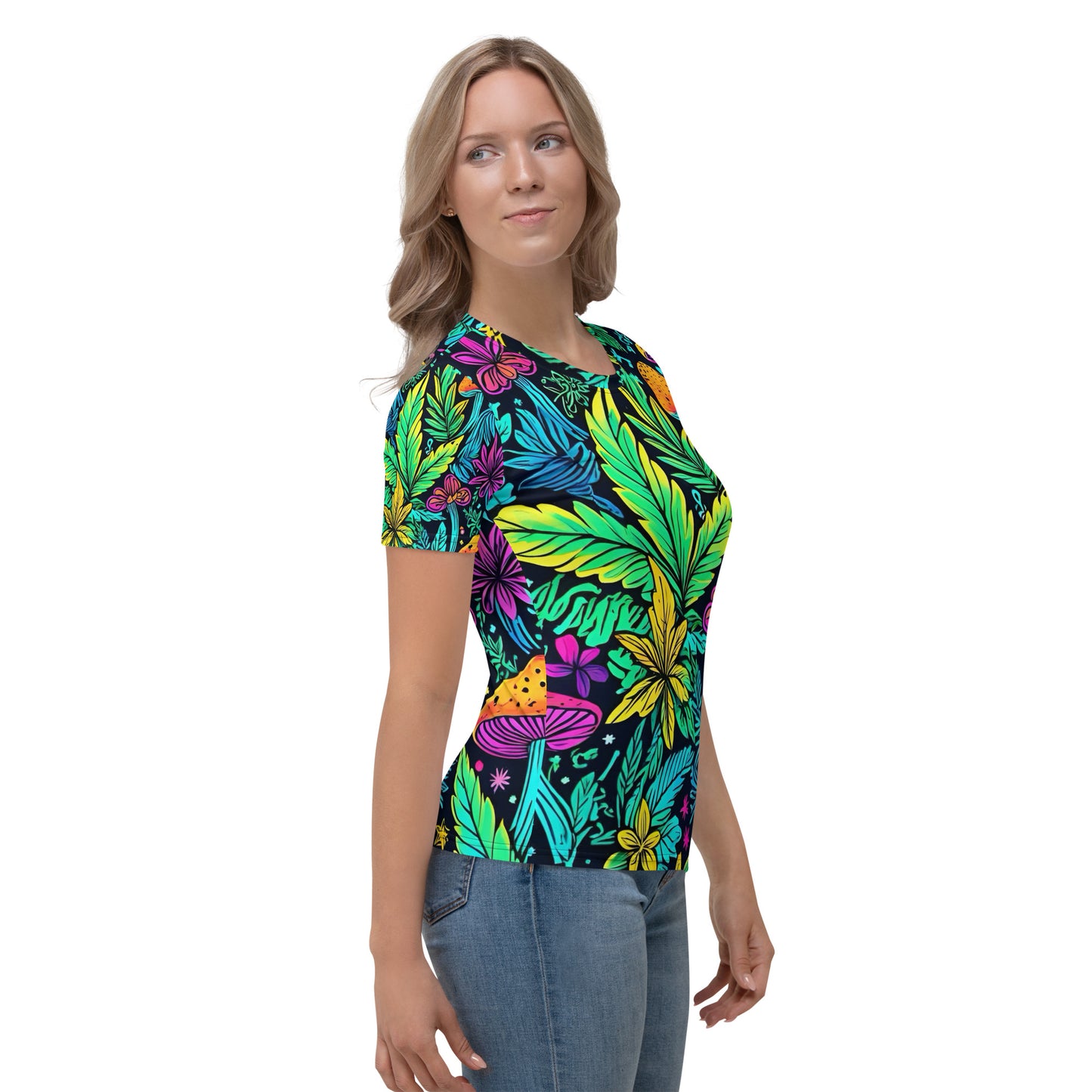 Women's AOP Jane and Shrooms Tee