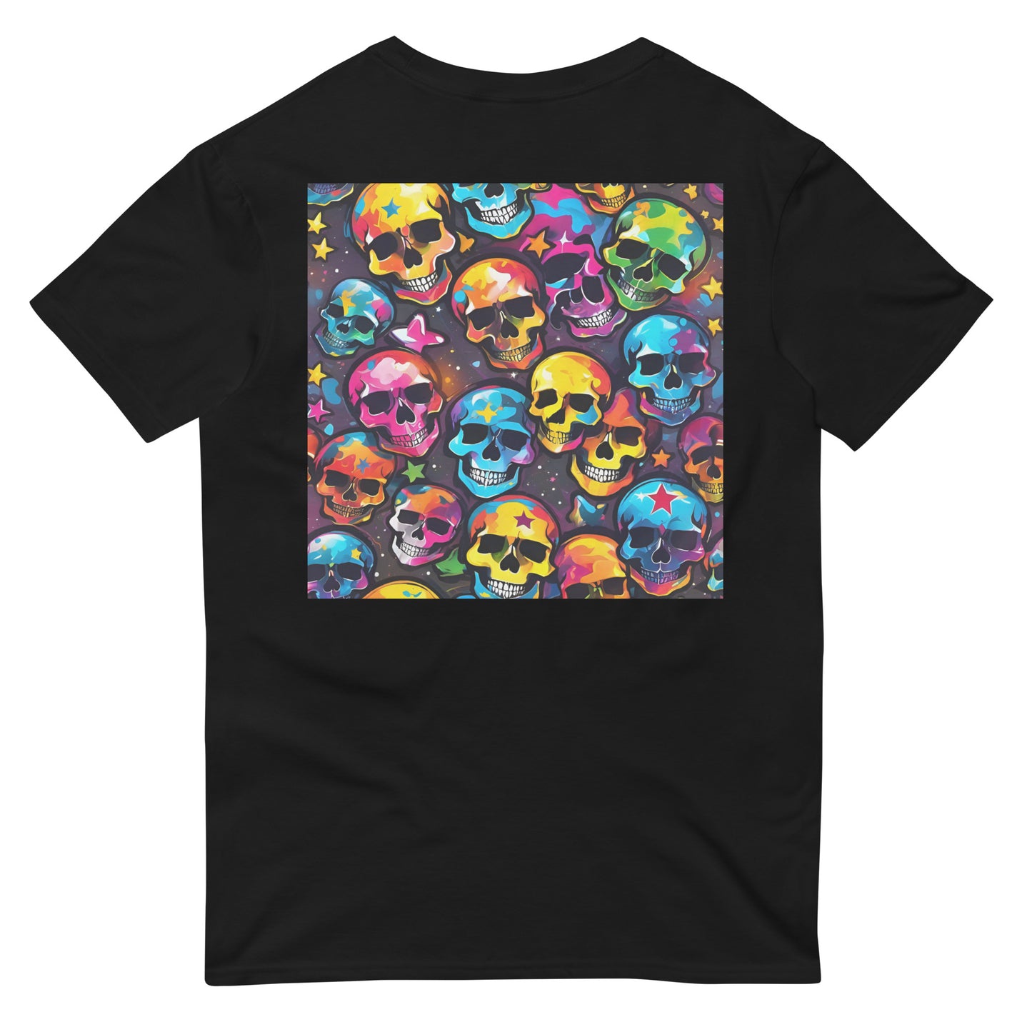 Unisex Graffiti Skull Short-Sleeve T-Shirt