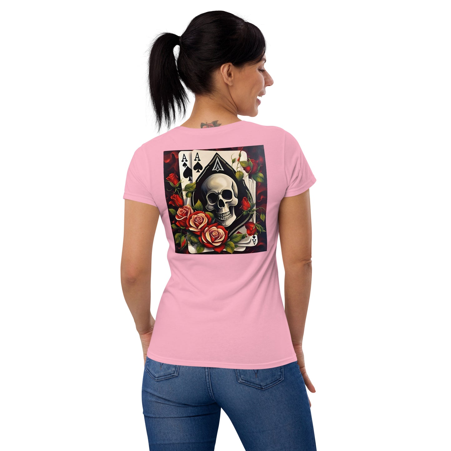 Women's Ace Rose N Skull Shirt