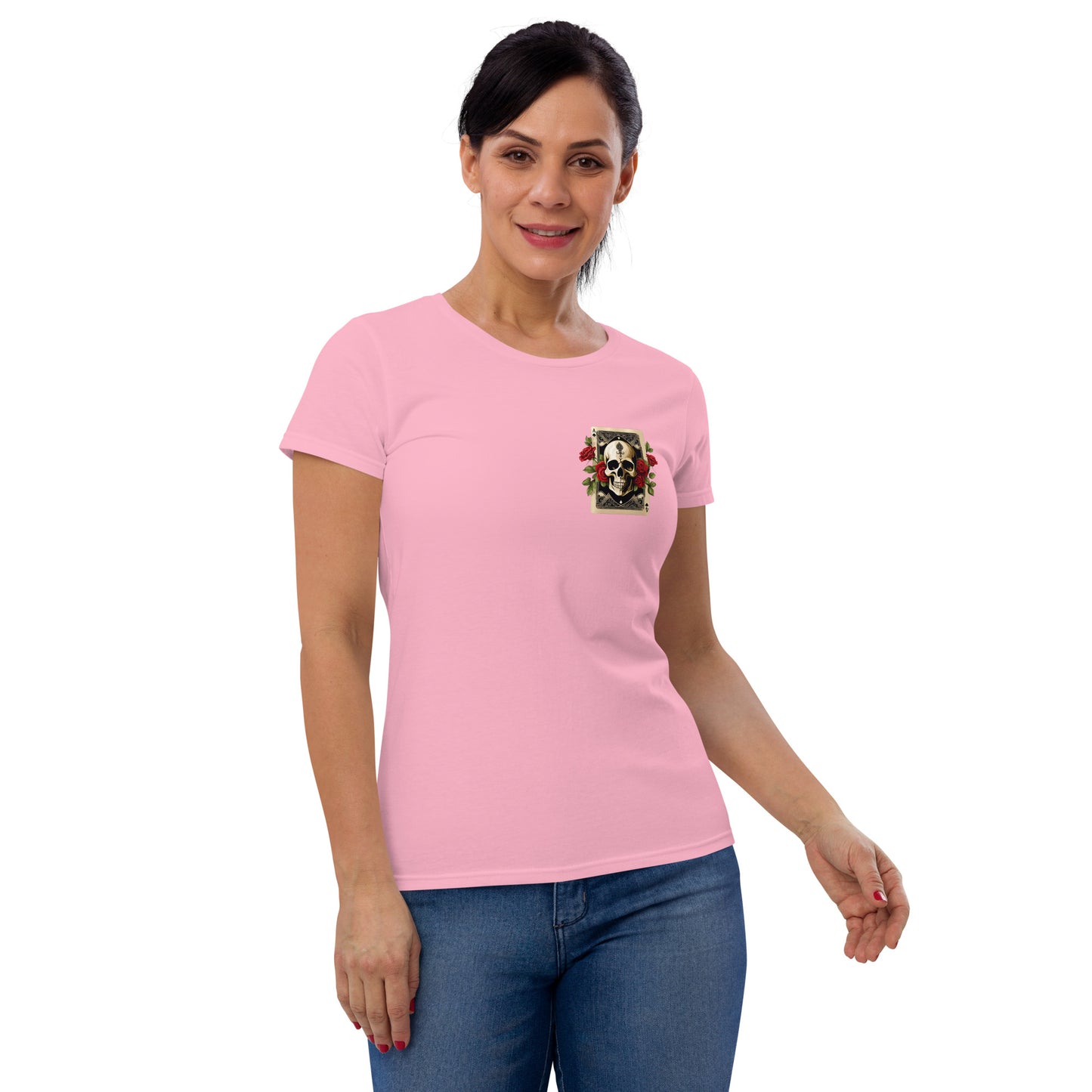 Women's Ace Rose N Skull Shirt