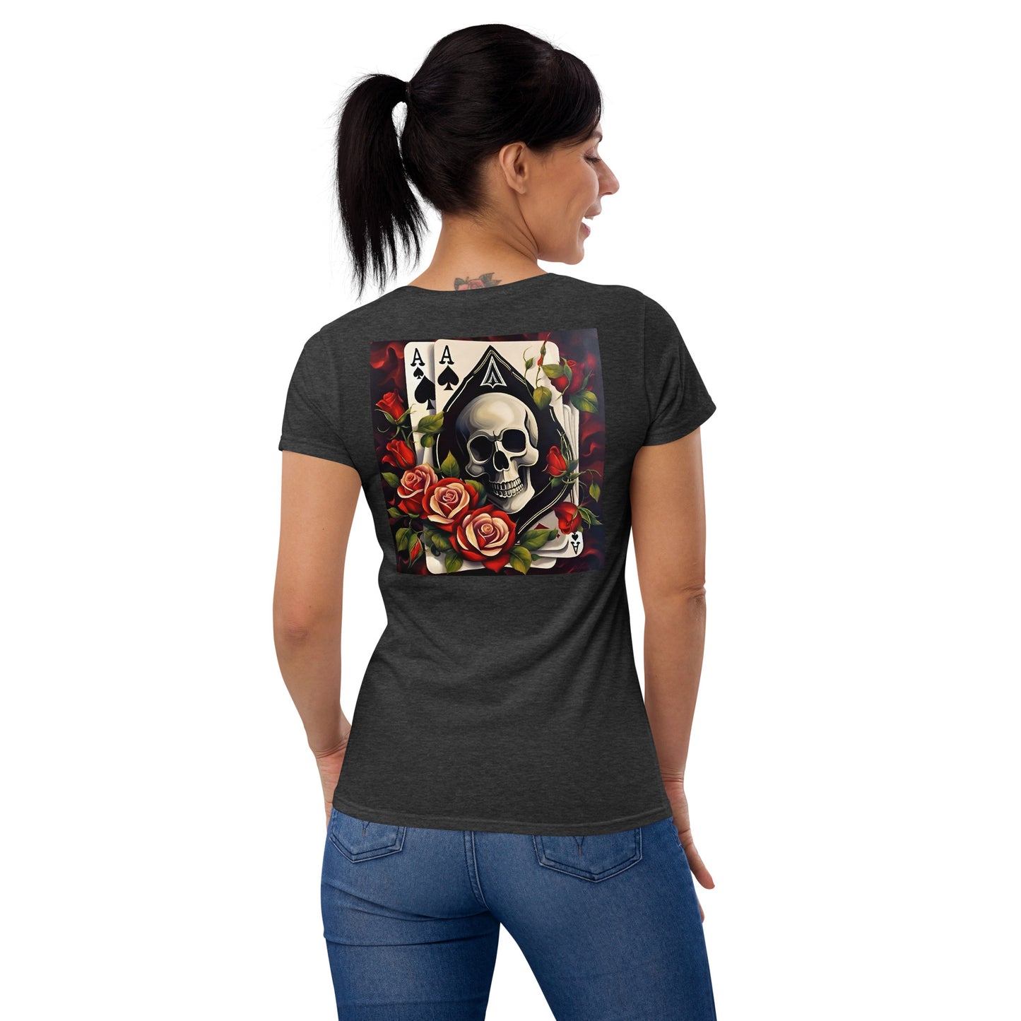 Women's Ace Rose N Skull Shirt