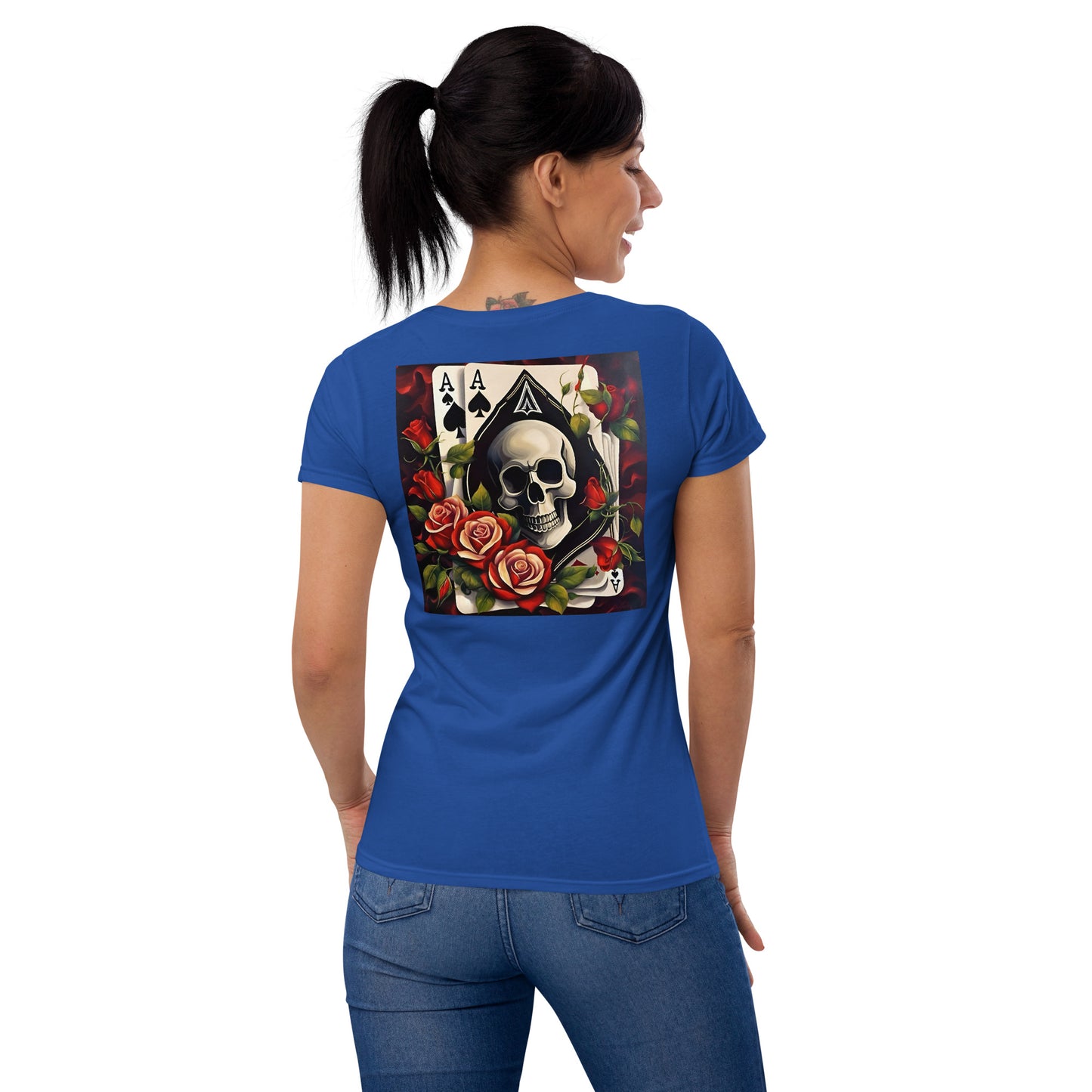 Women's Ace Rose N Skull Shirt